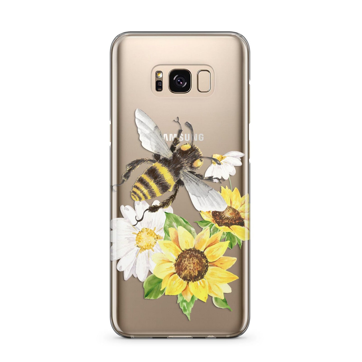 Watercolour Bee and Sunflowers Samsung Galaxy S8 Plus Case
