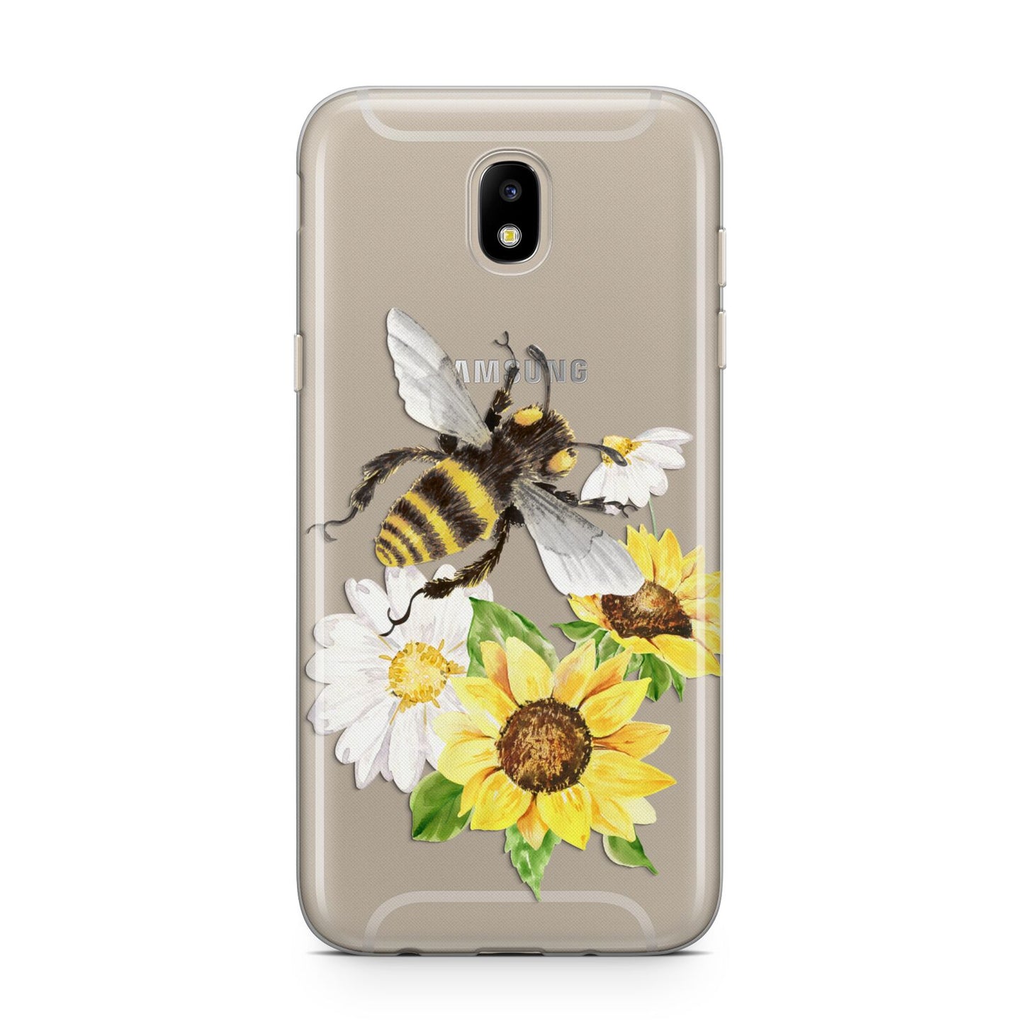 Watercolour Bee and Sunflowers Samsung J5 2017 Case