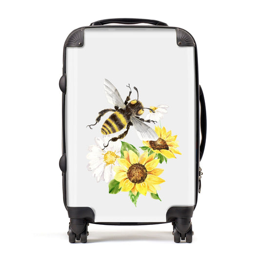 Watercolour Bee and Sunflowers Suitcase