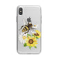 Watercolour Bee and Sunflowers iPhone X Bumper Case on Silver iPhone Alternative Image 1