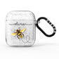 Watercolour Bee with Name AirPods Glitter Case