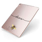 Watercolour Bee with Name Apple iPad Case on Rose Gold iPad Side View