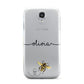 Watercolour Bee with Name Samsung Galaxy S4 Case