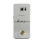 Watercolour Bee with Name Samsung Galaxy S6 Case