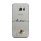 Watercolour Bee with Name Samsung Galaxy S6 Edge Case