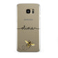 Watercolour Bee with Name Samsung Galaxy S7 Edge Case