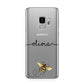Watercolour Bee with Name Samsung Galaxy S9 Case