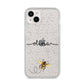 Watercolour Bee with Name iPhone 14 Plus Glitter Tough Case Starlight