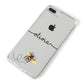Watercolour Bee with Name iPhone 8 Plus Bumper Case on Silver iPhone Alternative Image