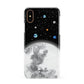 Watercolour Close up Moon with Name Apple iPhone XS 3D Snap Case
