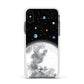 Watercolour Close up Moon with Name Apple iPhone Xs Impact Case White Edge on Black Phone