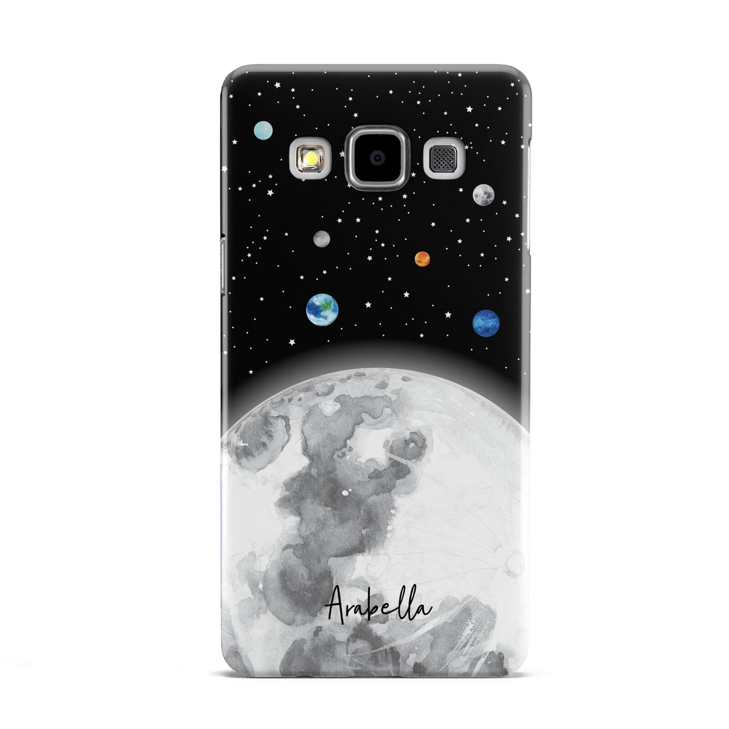 Watercolour Close up Moon with Name Samsung Galaxy A5 Case