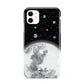 Watercolour Close up Moon with Name iPhone 11 3D Tough Case