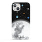 Watercolour Close up Moon with Name iPhone 13 Full Wrap 3D Snap Case