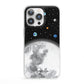 Watercolour Close up Moon with Name iPhone 13 Pro Clear Bumper Case