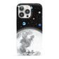 Watercolour Close up Moon with Name iPhone 13 Pro Full Wrap 3D Snap Case