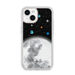 Watercolour Close up Moon with Name iPhone 14 Clear Tough Case Starlight