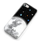 Watercolour Close up Moon with Name iPhone 8 Bumper Case on Silver iPhone Alternative Image