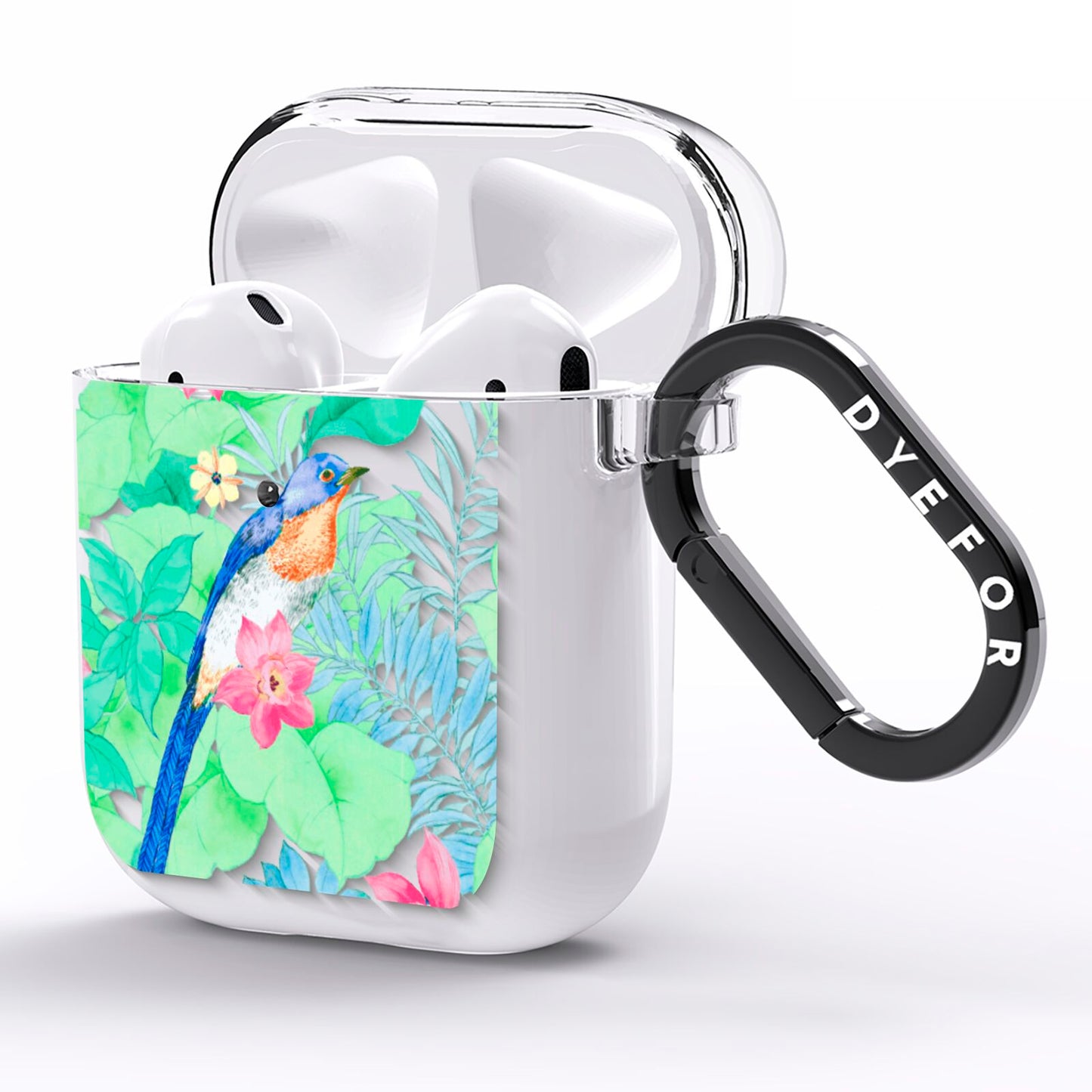 Watercolour Floral AirPods Clear Case Side Image