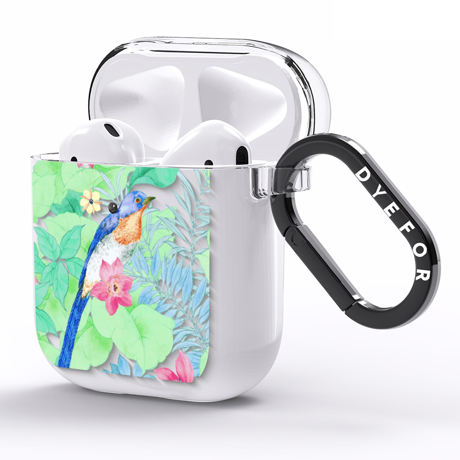 Watercolour Floral AirPods Clear Case Side Image