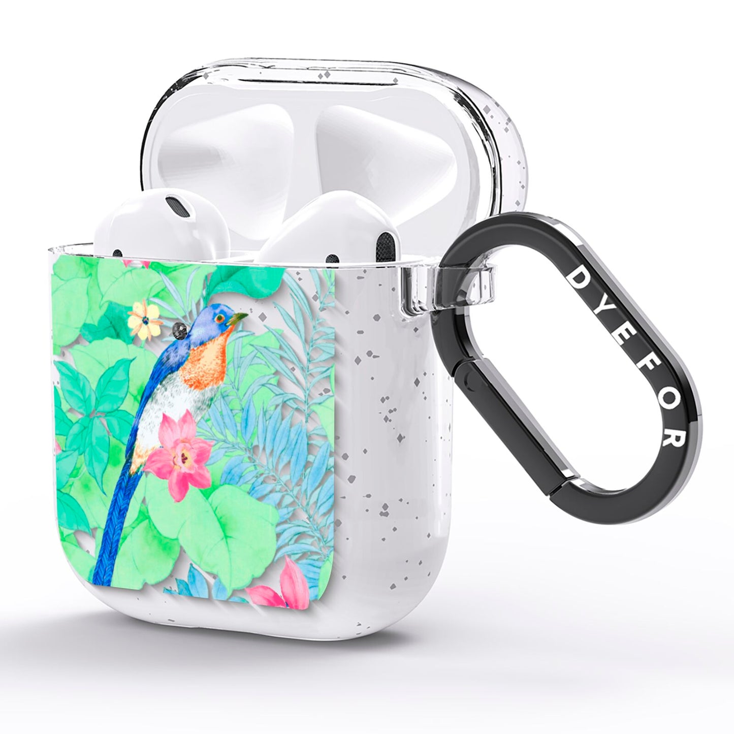 Watercolour Floral AirPods Glitter Case Side Image