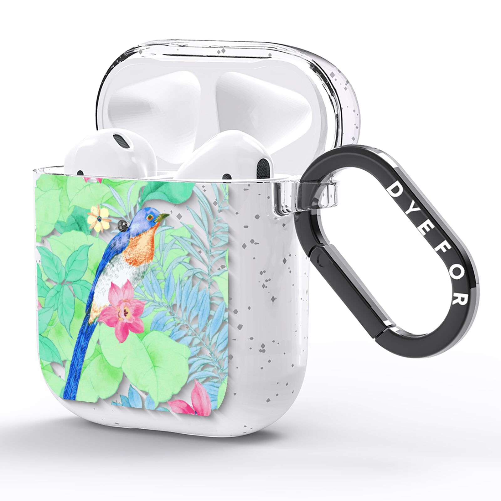 Watercolour Floral AirPods Glitter Case Side Image