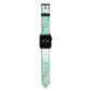 Watercolour Floral Apple Watch Strap with Blue Hardware