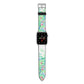Watercolour Floral Apple Watch Strap with Silver Hardware