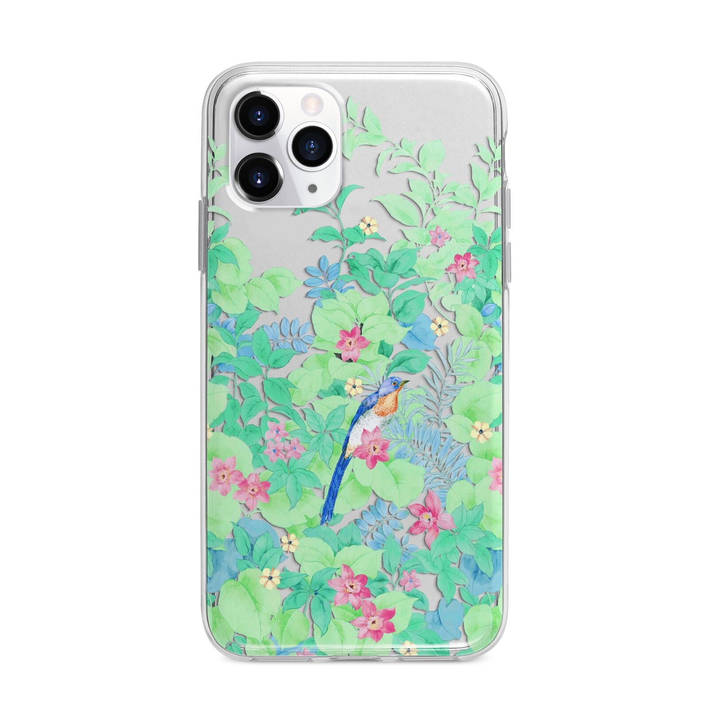 Watercolour Floral Apple iPhone 11 Pro Max in Silver with Bumper Case