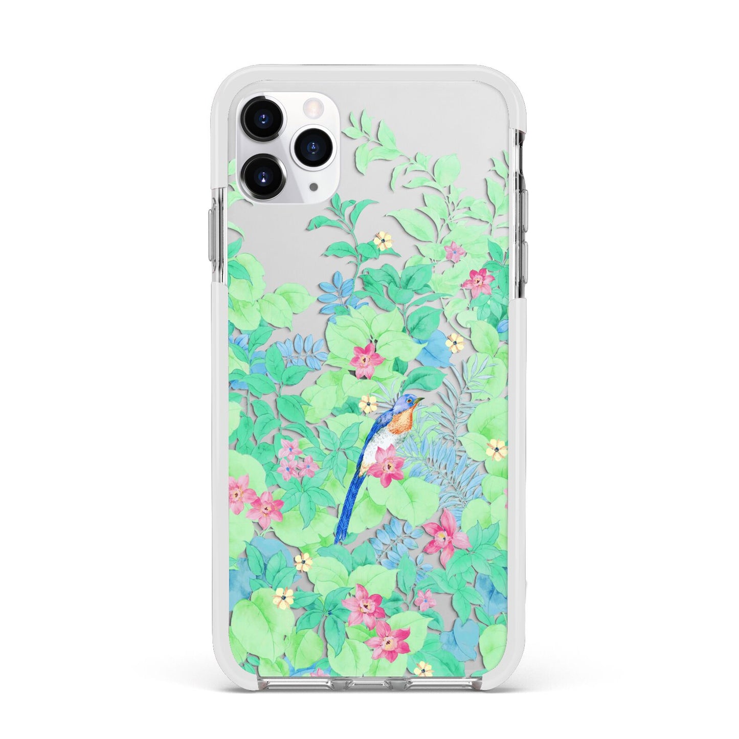 Watercolour Floral Apple iPhone 11 Pro Max in Silver with White Impact Case