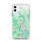 Watercolour Floral Apple iPhone 11 in White with White Impact Case