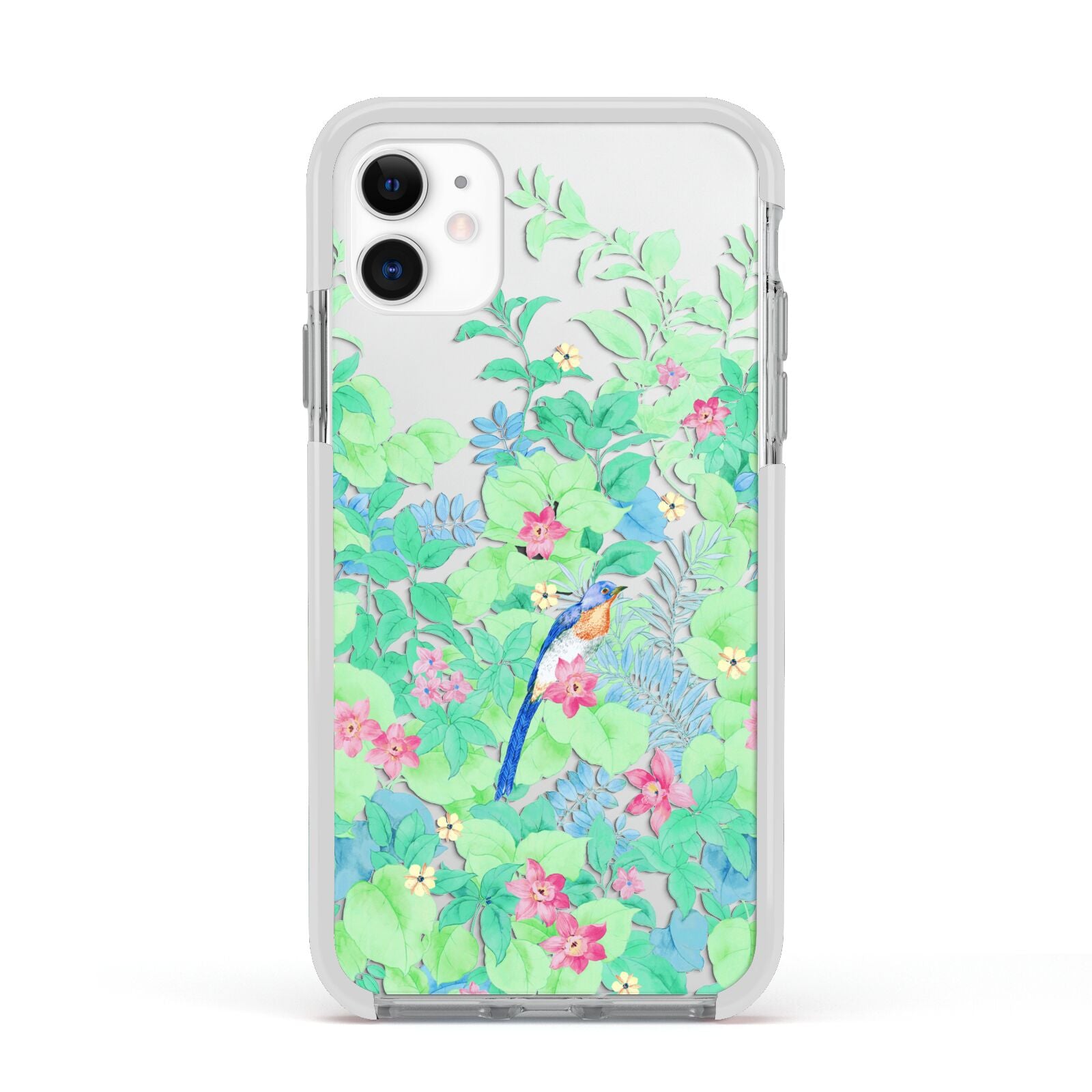Watercolour Floral Apple iPhone 11 in White with White Impact Case