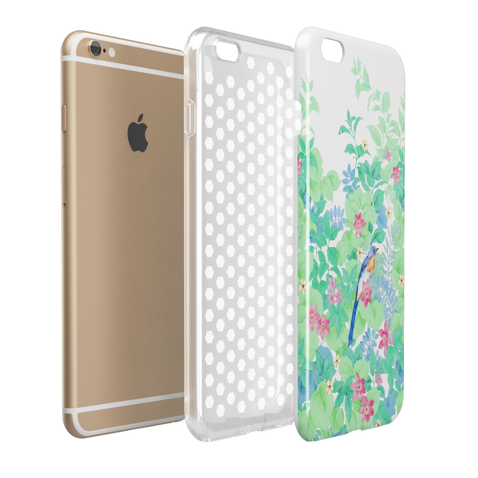 Watercolour Floral Apple iPhone 6 Plus 3D Tough Case Expand Detail Image