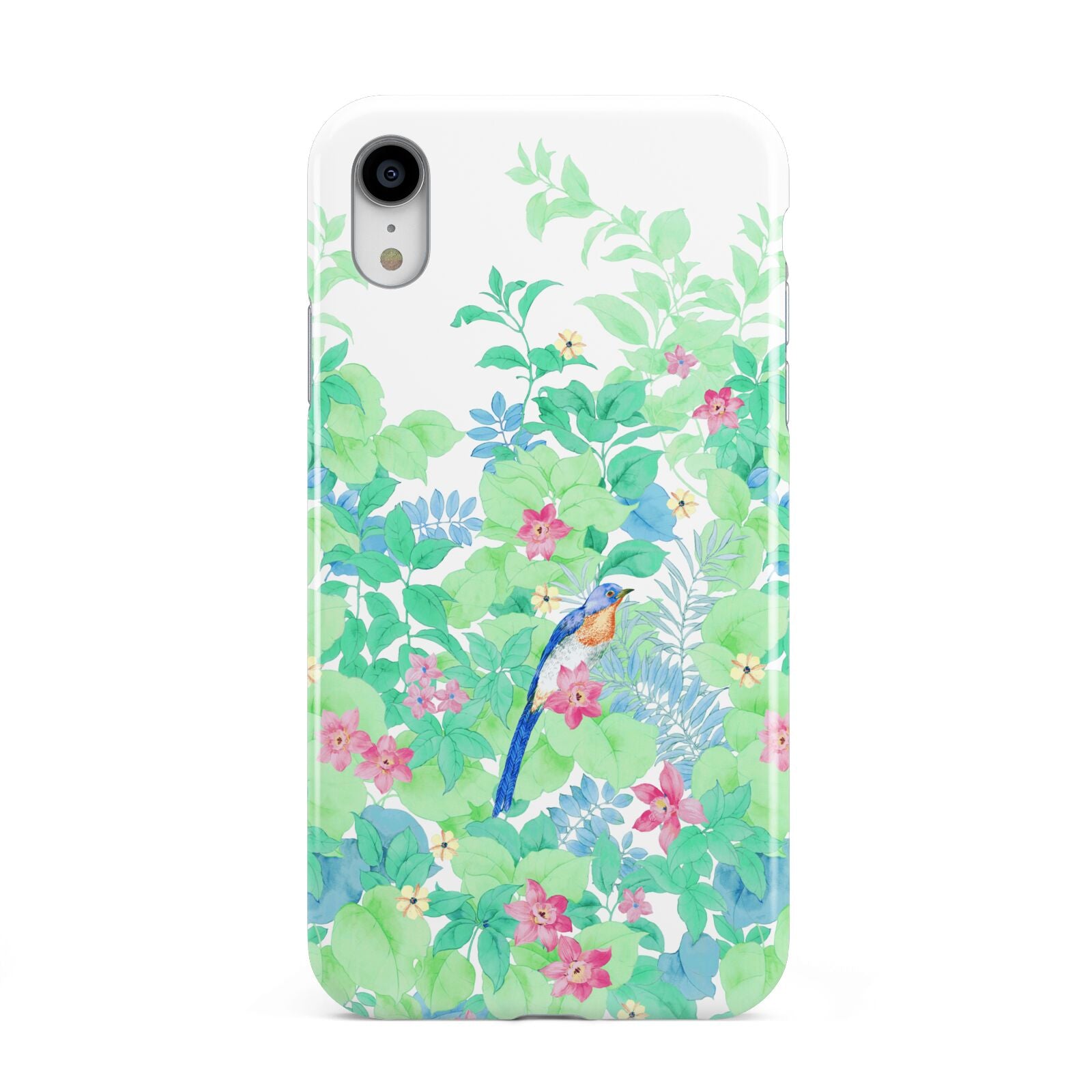 Watercolour Floral Apple iPhone XR White 3D Tough Case