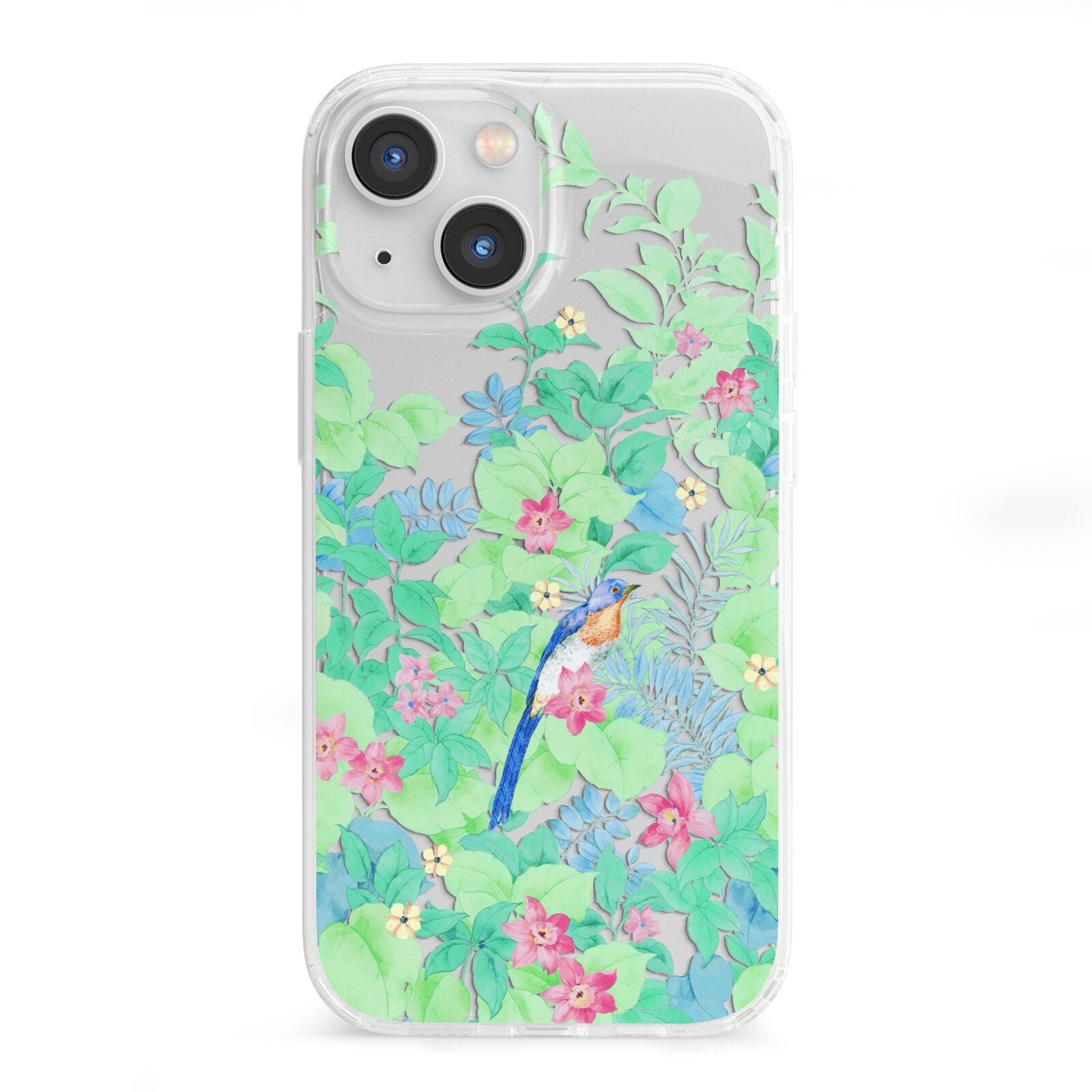 Watercolour Floral iPhone 13 Mini Clear Bumper Case