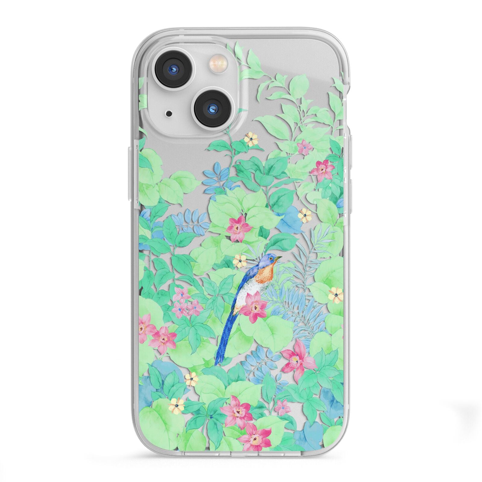 Watercolour Floral iPhone 13 Mini TPU Impact Case with White Edges