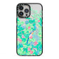 Watercolour Floral iPhone 13 Pro Max Black Impact Case on Silver phone