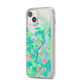 Watercolour Floral iPhone 14 Plus Clear Tough Case Starlight Angled Image