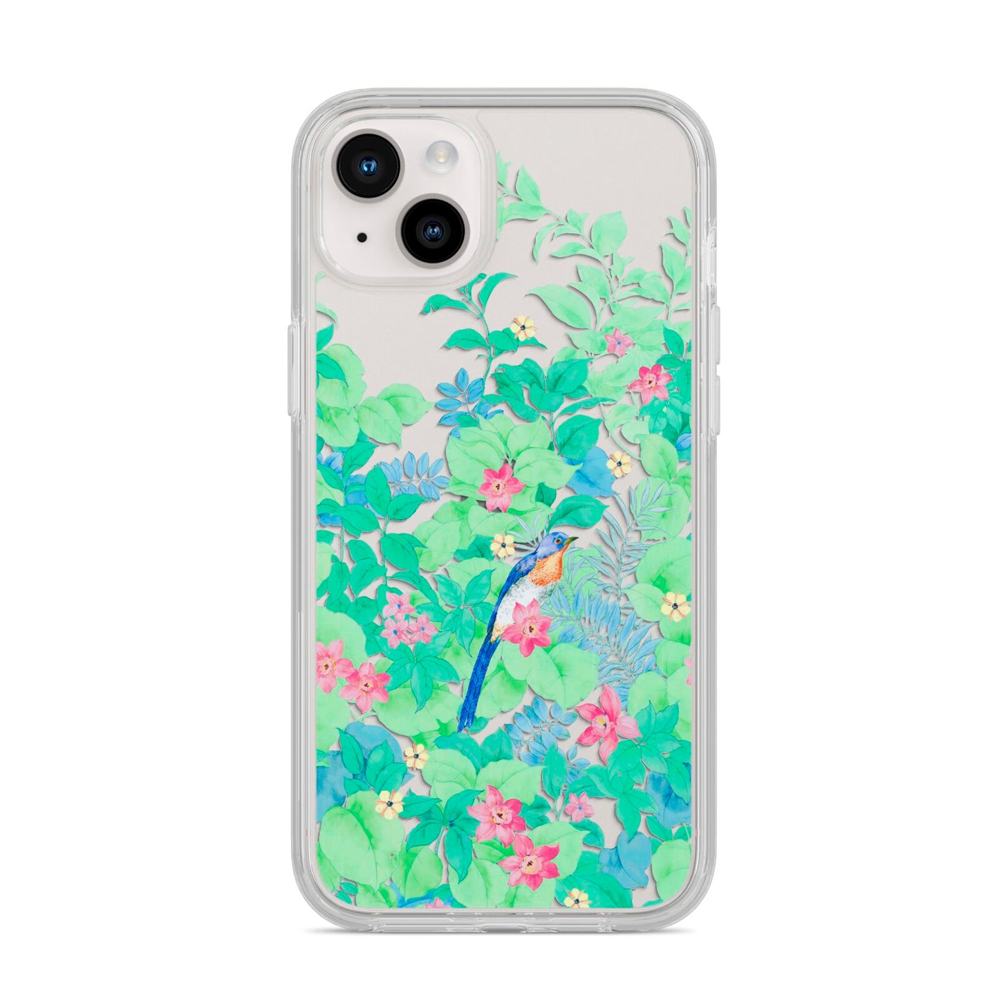 Watercolour Floral iPhone 14 Plus Clear Tough Case Starlight