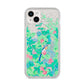Watercolour Floral iPhone 14 Plus Glitter Tough Case Starlight
