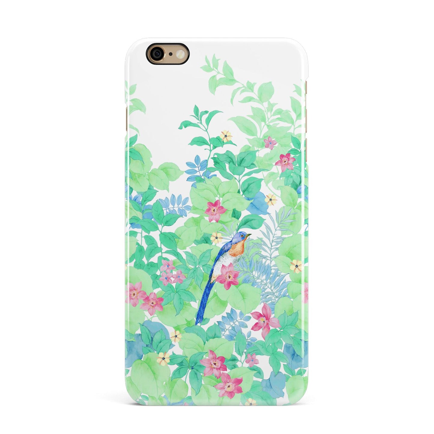 Watercolour Floral iPhone 6 Plus 3D Snap Case on Gold Phone