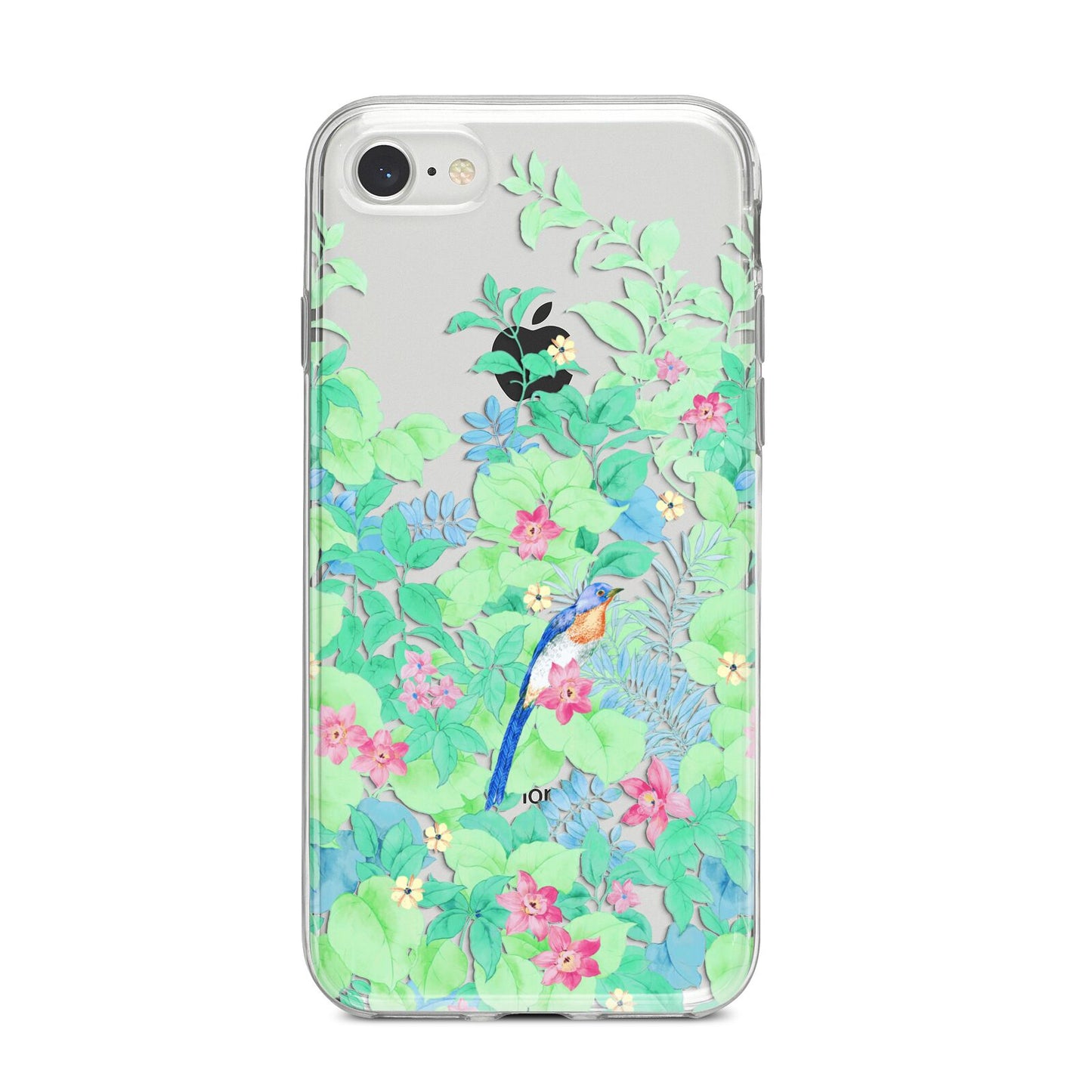 Watercolour Floral iPhone 8 Bumper Case on Silver iPhone