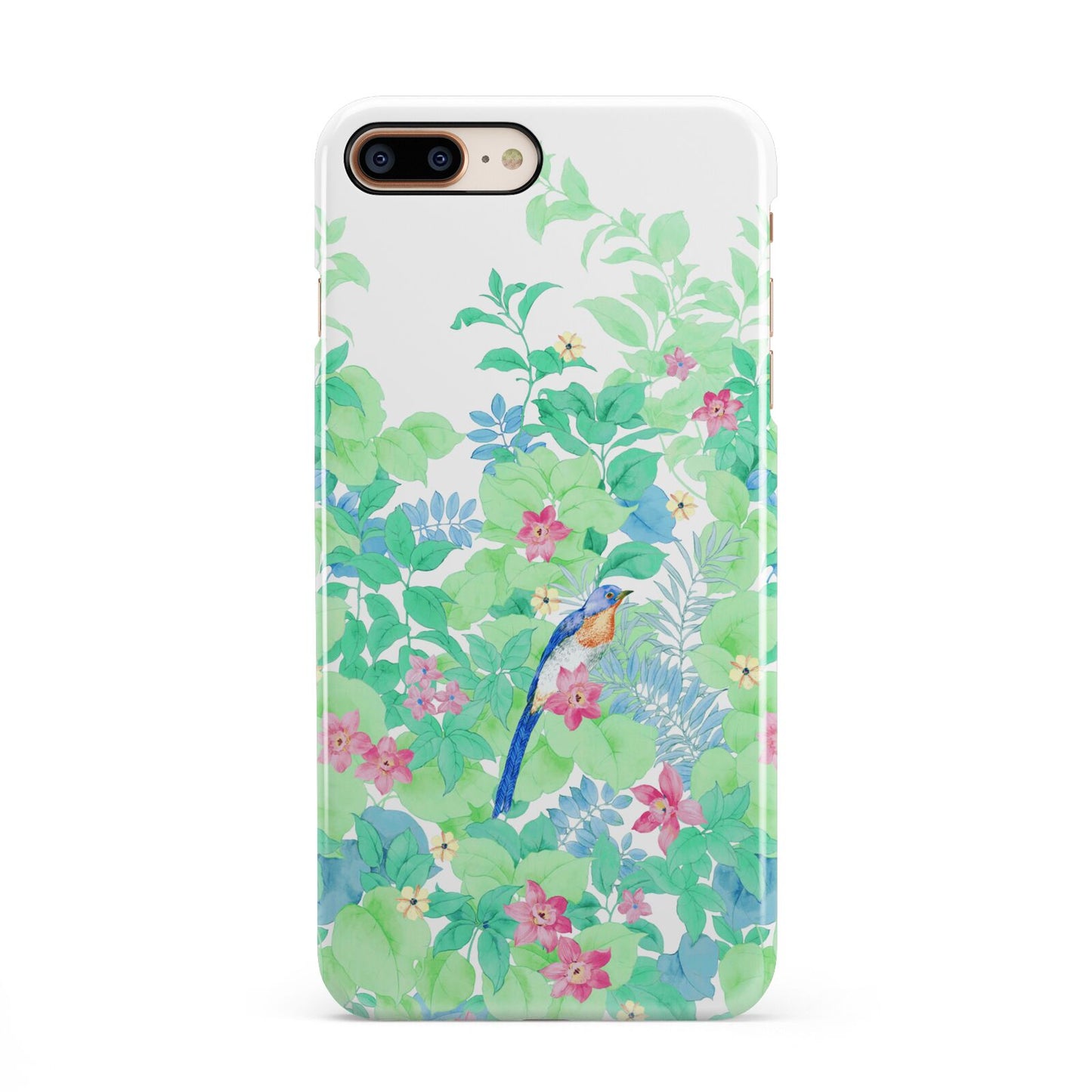 Watercolour Floral iPhone 8 Plus 3D Snap Case on Gold Phone