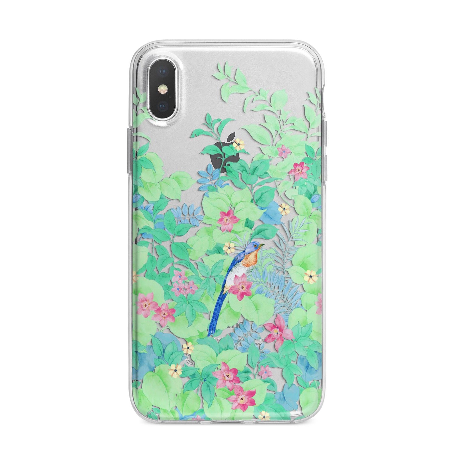 Watercolour Floral iPhone X Bumper Case on Silver iPhone Alternative Image 1