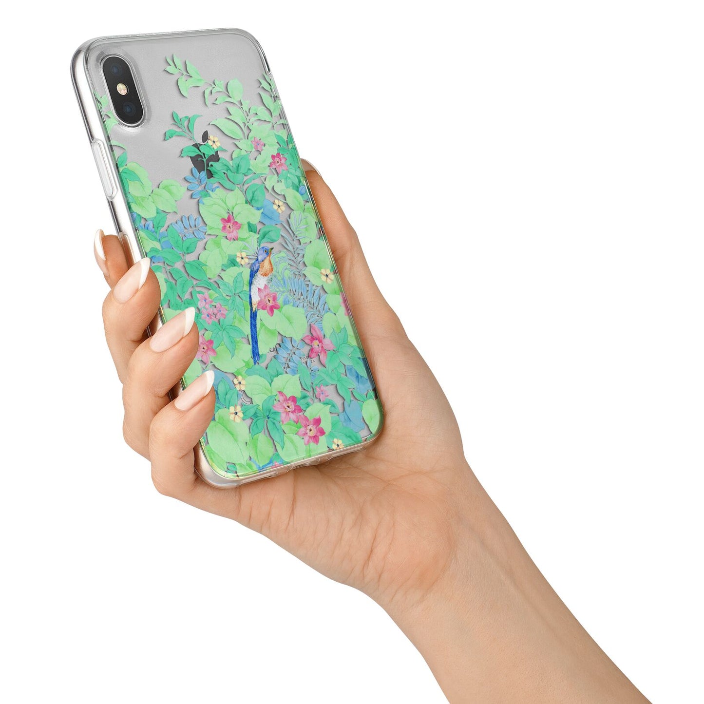 Watercolour Floral iPhone X Bumper Case on Silver iPhone Alternative Image 2