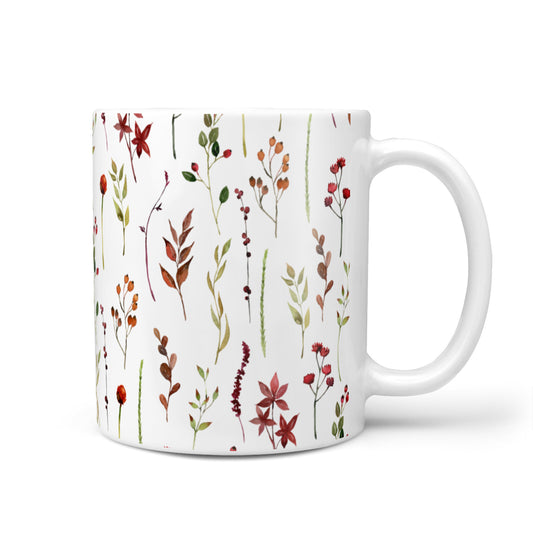 Watercolour Flowers and Foliage 10oz Mug