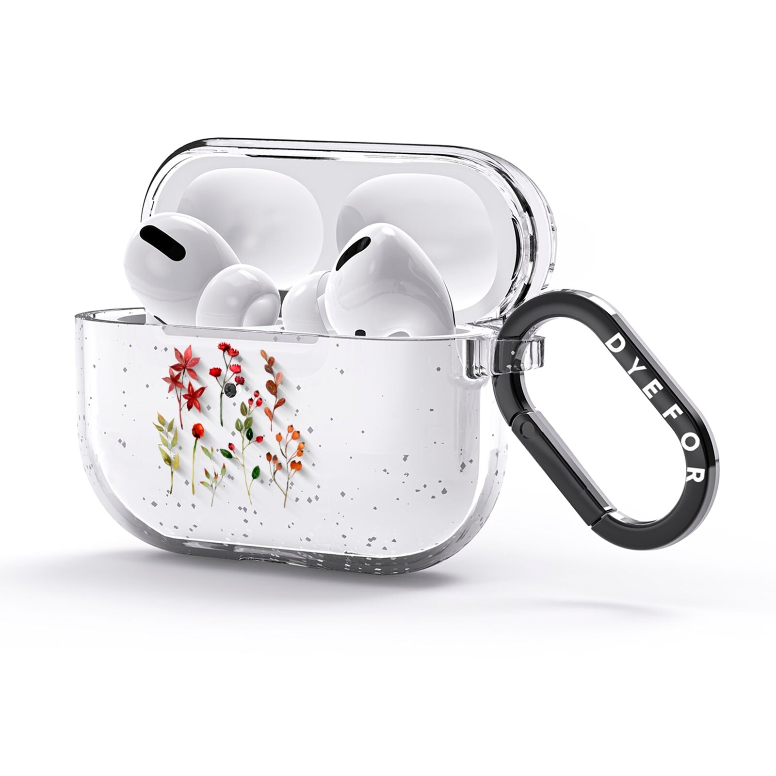 Watercolour Flowers and Foliage AirPods Glitter Case 3rd Gen Side Image