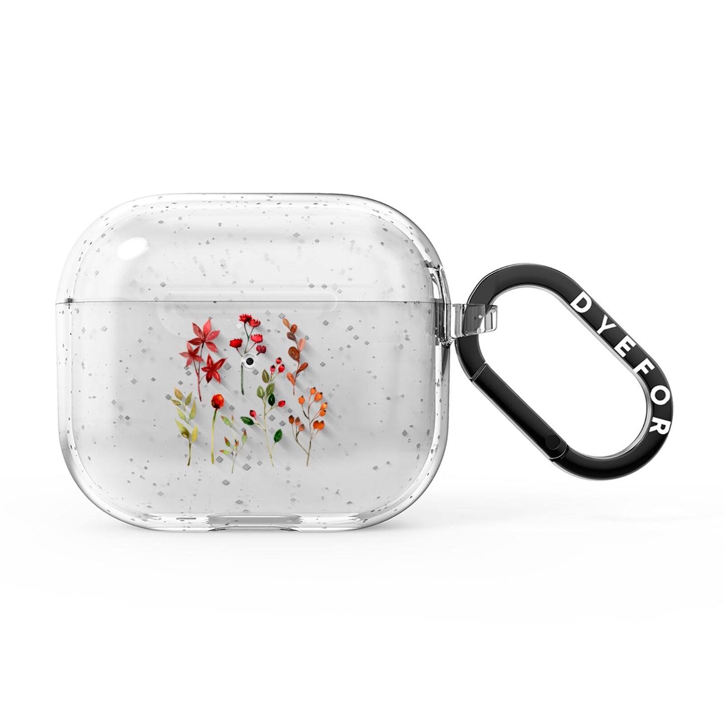 Watercolour Flowers and Foliage AirPods Glitter Case 3rd Gen