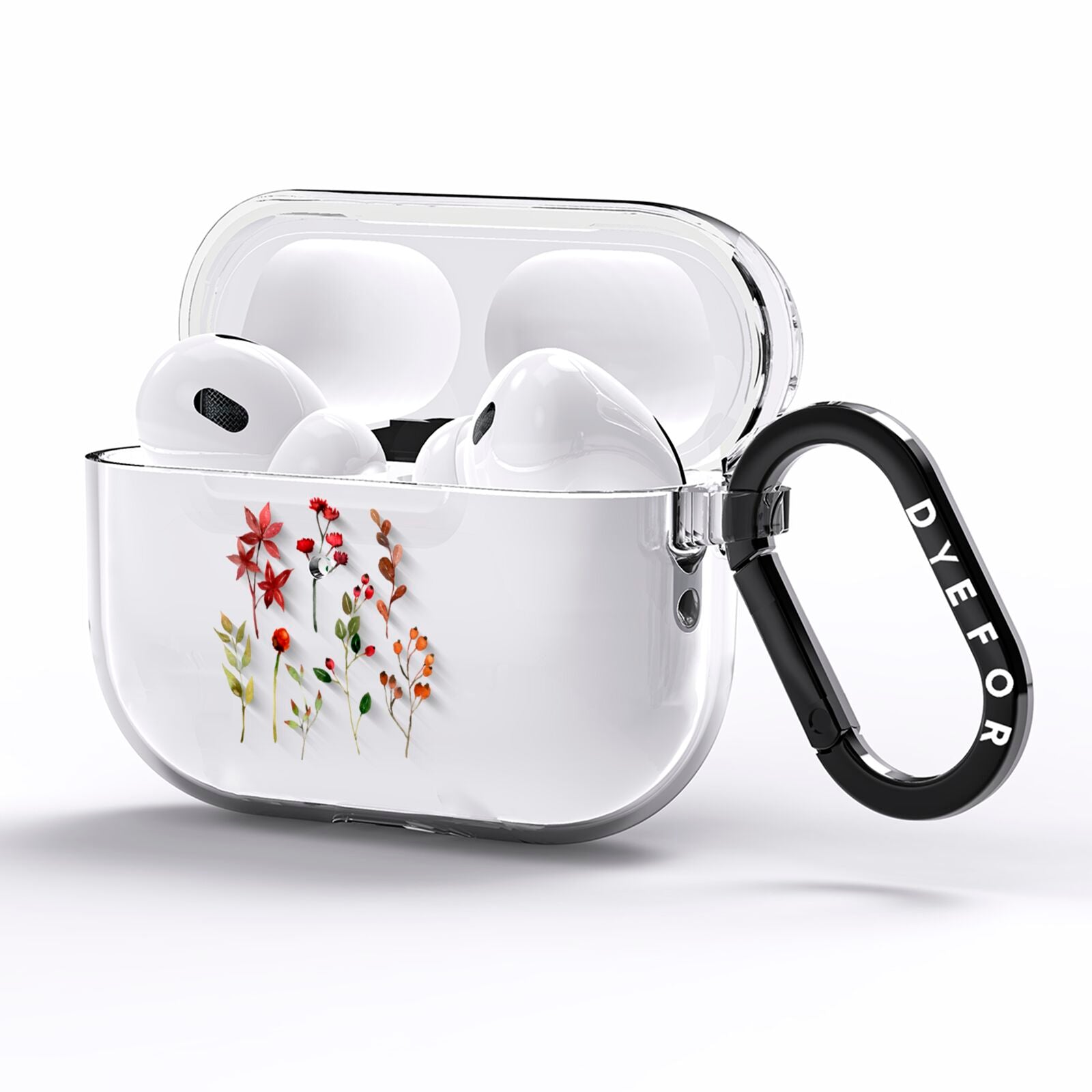 Watercolour Flowers and Foliage AirPods Pro Clear Case Side Image
