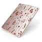 Watercolour Flowers and Foliage Apple iPad Case on Rose Gold iPad Side View